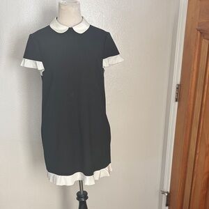 RED Valentino Babydoll Mini Black and White Elegant Dress